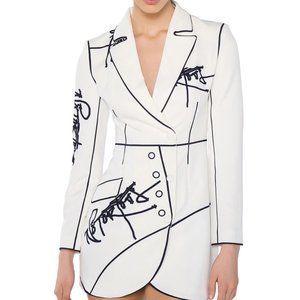 Outlined Mini Blazer Dress